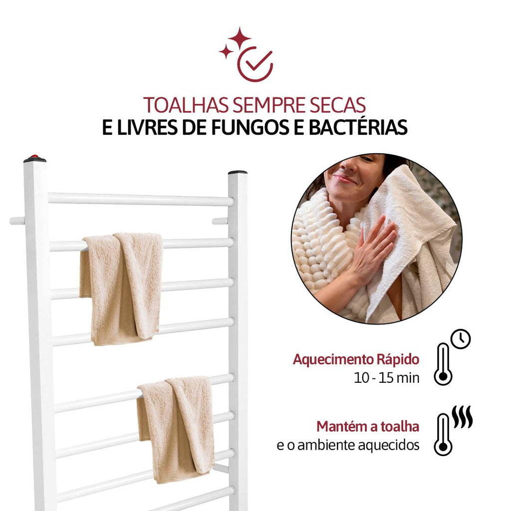 Toalheiro Térmico 2 Toalhas Branco Aiello