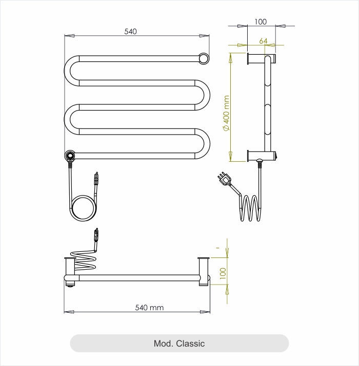 Toalheiro Térmico Classic Branco Aquece