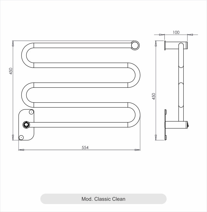 Toalheiro Térmico Classic Clean Preto Aquece