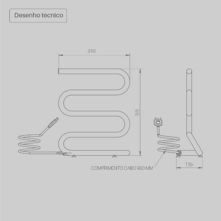 Toalheiro Térmico Branco Portátil Dibase Seccare